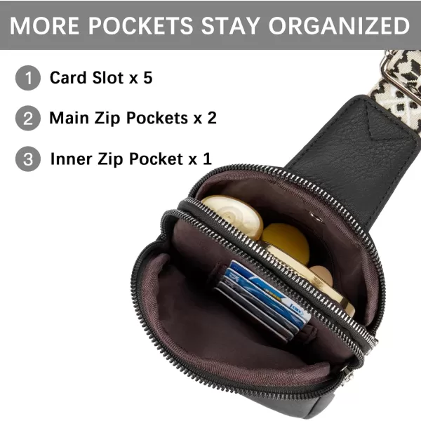 BOSTANTEN Small Sling Bag Crossbody Bags for Women Trendy Crossbody Purse Leather Chest Bag