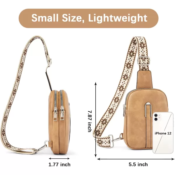 BOSTANTEN Small Sling Bag Crossbody Bags for Women Trendy Crossbody Purse Leather Chest Bag