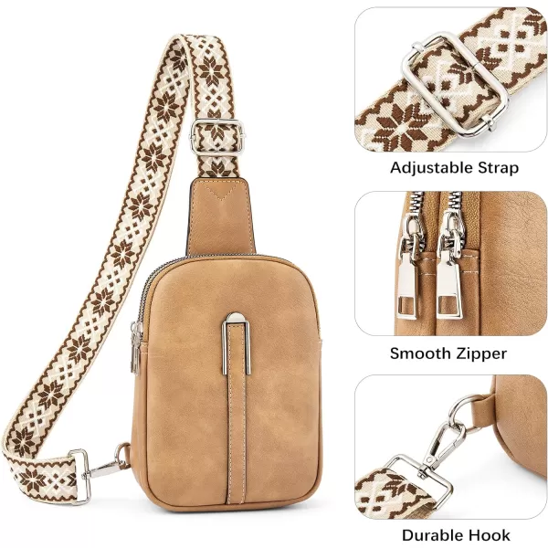 BOSTANTEN Small Sling Bag Crossbody Bags for Women Trendy Crossbody Purse Leather Chest Bag