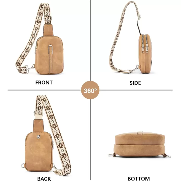 BOSTANTEN Small Sling Bag Crossbody Bags for Women Trendy Crossbody Purse Leather Chest Bag