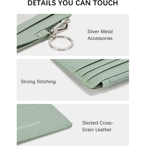 BOSTANTEN Small Wallet For Women RFID Leather Credit Card Holder Slim Wristlet Keychain Wallet With Zipper Pocket