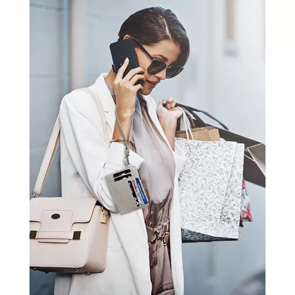 BOSTANTEN Small Wallet For Women RFID Leather Credit Card Holder Slim Wristlet Keychain Wallet With Zipper Pocket