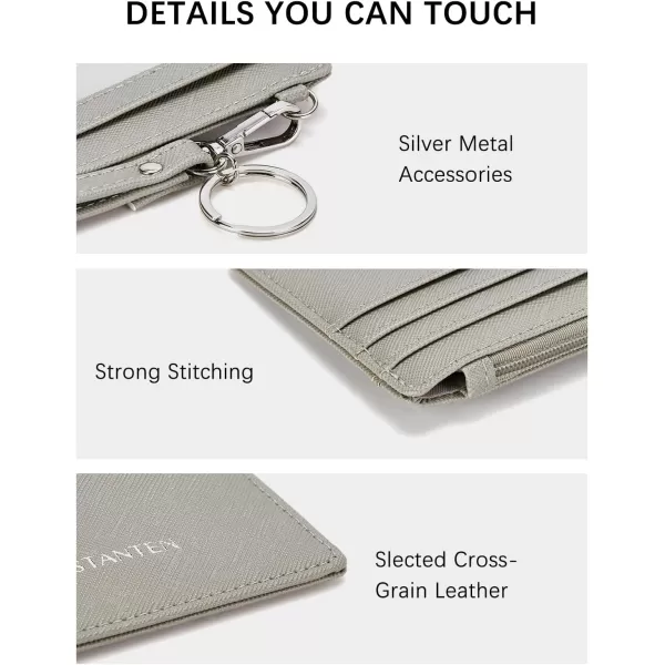 BOSTANTEN Small Wallet For Women RFID Leather Credit Card Holder Slim Wristlet Keychain Wallet With Zipper Pocket