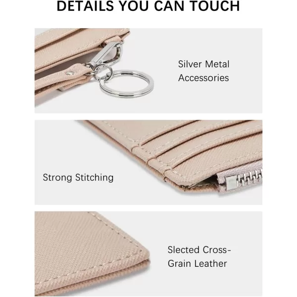 BOSTANTEN Small Wallet For Women RFID Leather Credit Card Holder Slim Wristlet Keychain Wallet With Zipper Pocket