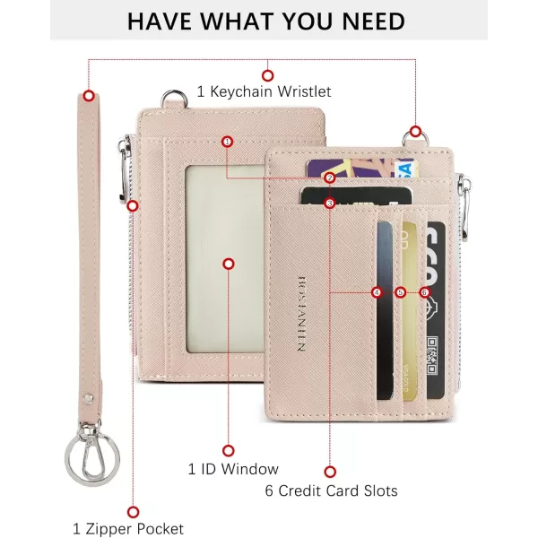 BOSTANTEN Small Wallet For Women RFID Leather Credit Card Holder Slim Wristlet Keychain Wallet With Zipper Pocket