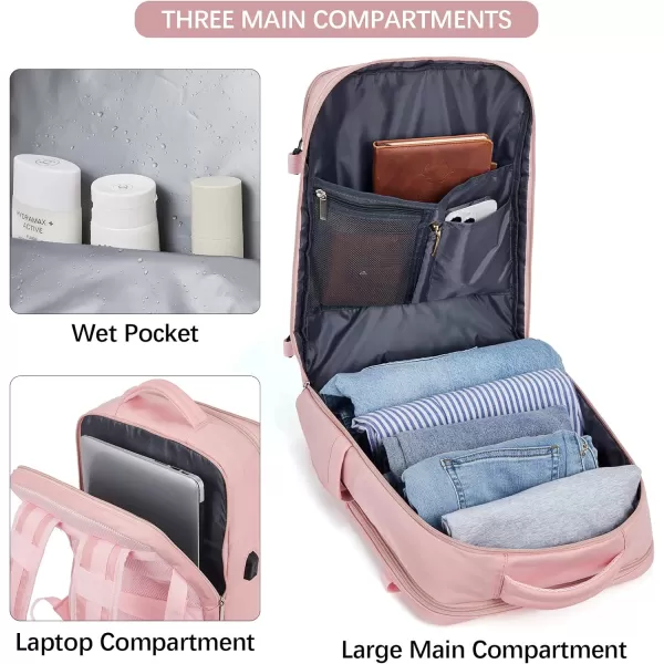 BOSTANTEN Travel Backpack for Women- Flight Approved Carry On Backpack, 15.6" Laptop Backpack Large Lightweight Weekender Bag