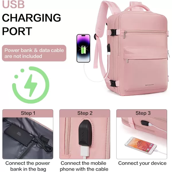 BOSTANTEN Travel Backpack for Women- Flight Approved Carry On Backpack, 15.6" Laptop Backpack Large Lightweight Weekender Bag
