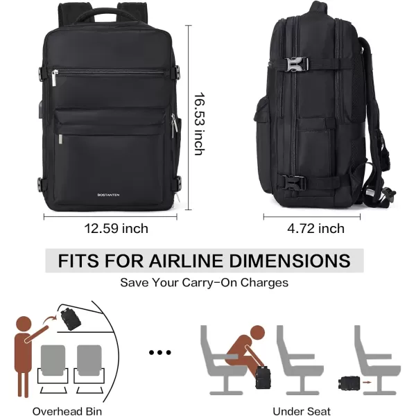 BOSTANTEN Travel Backpack for Women- Flight Approved Carry On Backpack, 15.6" Laptop Backpack Large Lightweight Weekender Bag