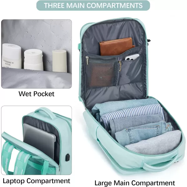 BOSTANTEN Travel Backpack for Women- Flight Approved Carry On Backpack, 15.6" Laptop Backpack Large Lightweight Weekender Bag