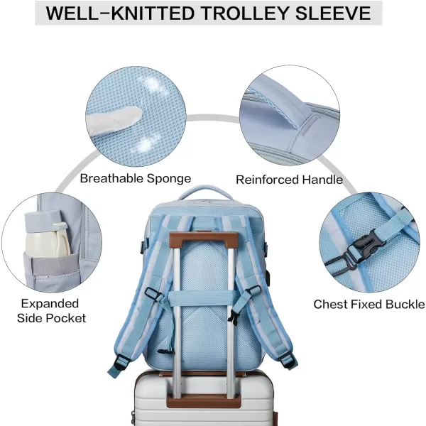 BOSTANTEN Travel Backpack for Women- Flight Approved Carry On Backpack, 15.6" Laptop Backpack Large Lightweight Weekender Bag