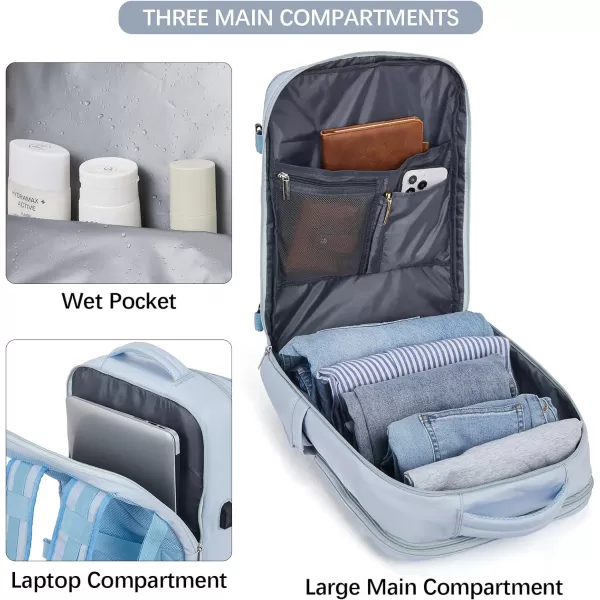 BOSTANTEN Travel Backpack for Women- Flight Approved Carry On Backpack, 15.6" Laptop Backpack Large Lightweight Weekender Bag