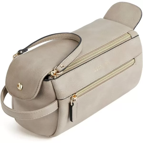 BOSTANTEN Travel Toiletry Bag for Men PU Leather Dopp Kit Water-resistant Bathroom Bag for Toiletries Shaving Cosmetic Bags for Women