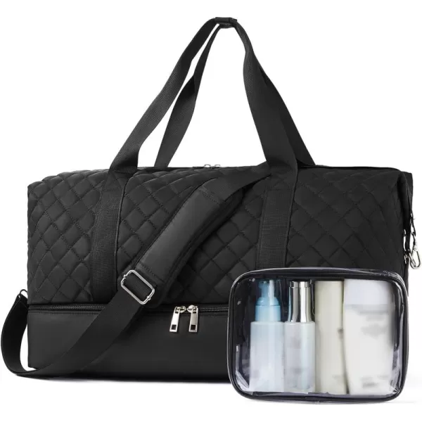 BOSTANTEN Weekender Bags for Women Carry On Bag Travel Duffel Overnight Duffle Bag with Shoe Compartment 2Pcs Set