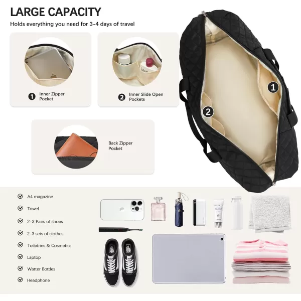 BOSTANTEN Weekender Bags for Women Carry On Bag Travel Duffel Overnight Duffle Bag with Shoe Compartment 2Pcs Set