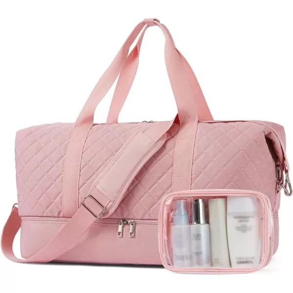 BOSTANTEN Weekender Bags for Women Carry On Bag Travel Duffel Overnight Duffle Bag with Shoe Compartment 2Pcs Set