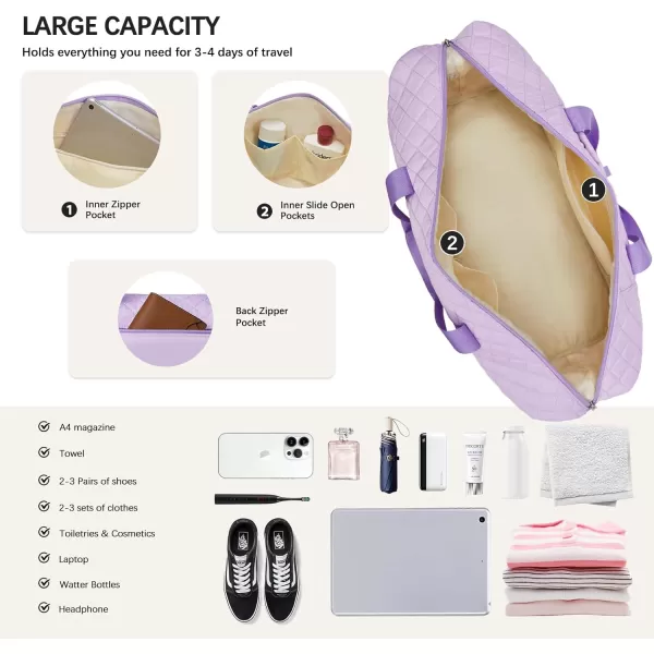 BOSTANTEN Weekender Bags for Women Carry On Bag Travel Duffel Overnight Duffle Bag with Shoe Compartment 2Pcs Set