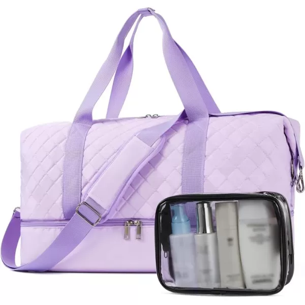 BOSTANTEN Weekender Bags for Women Carry On Bag Travel Duffel Overnight Duffle Bag with Shoe Compartment 2Pcs Set