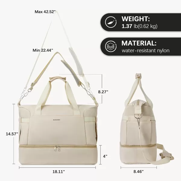 BOSTANTEN Weekender Bags for Women Travel Under Seat Carry On Bag Duffle Bag with Shoe Compartment Overnight Hospital Bags