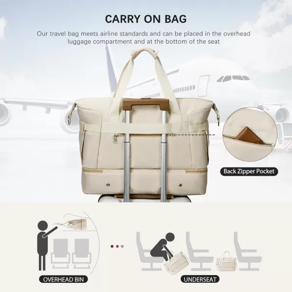 BOSTANTEN Weekender Bags for Women Travel Under Seat Carry On Bag Duffle Bag with Shoe Compartment Overnight Hospital Bags