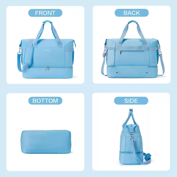 BOSTANTEN Weekender Bags for Women Travel Under Seat Carry On Bag Duffle Bag with Shoe Compartment Overnight Hospital Bags
