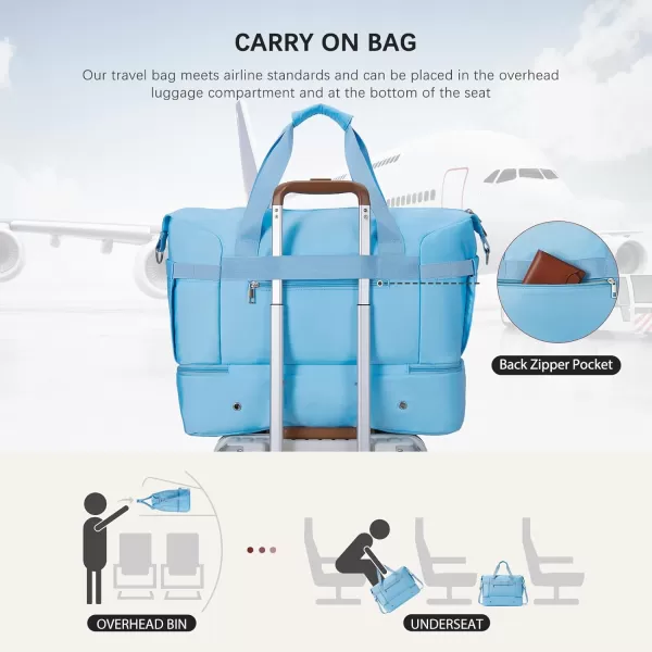 BOSTANTEN Weekender Bags for Women Travel Under Seat Carry On Bag Duffle Bag with Shoe Compartment Overnight Hospital Bags
