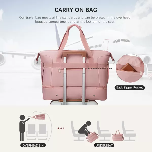 BOSTANTEN Weekender Bags for Women Travel Under Seat Carry On Bag Duffle Bag with Shoe Compartment Overnight Hospital Bags
