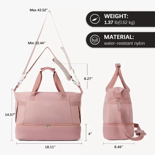 BOSTANTEN Weekender Bags for Women Travel Under Seat Carry On Bag Duffle Bag with Shoe Compartment Overnight Hospital Bags