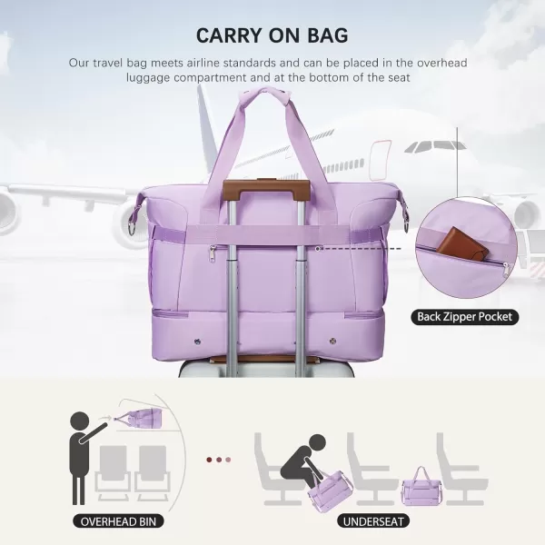 BOSTANTEN Weekender Bags for Women Travel Under Seat Carry On Bag Duffle Bag with Shoe Compartment Overnight Hospital Bags