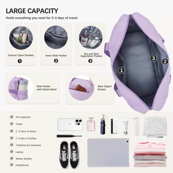 BOSTANTEN Weekender Bags for Women Travel Under Seat Carry On Bag Duffle Bag with Shoe Compartment Overnight Hospital Bags
