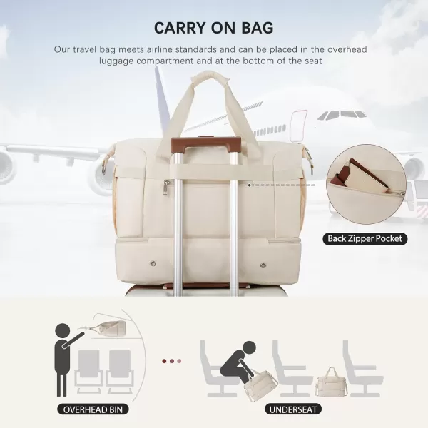 BOSTANTEN Weekender Bags for Women Travel Under Seat Carry On Bag Duffle Bag with Shoe Compartment Overnight Hospital Bags