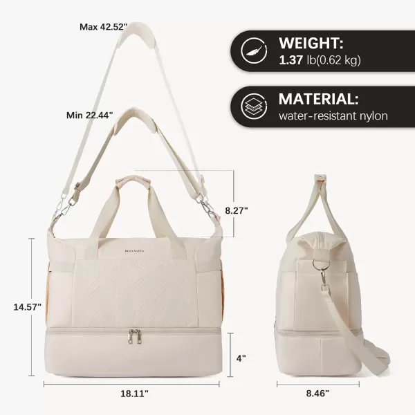 BOSTANTEN Weekender Bags for Women Travel Under Seat Carry On Bag Duffle Bag with Shoe Compartment Overnight Hospital Bags