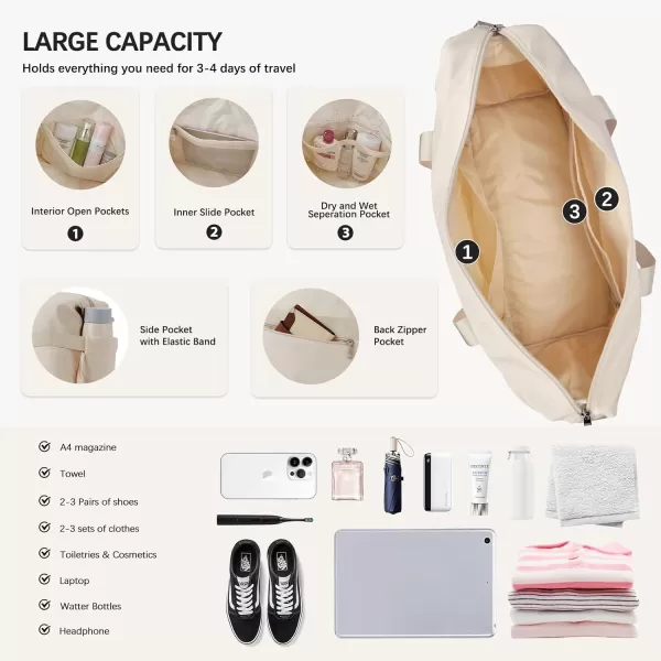 BOSTANTEN Weekender Bags for Women Travel Under Seat Carry On Bag Duffle Bag with Shoe Compartment Overnight Hospital Bags