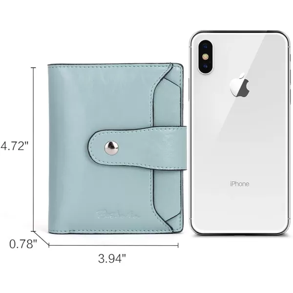 BOSTANTEN Women Leather Wallet RFID Blocking Small Bifold Zipper Pocket Wallet Card Case Purse with ID Window