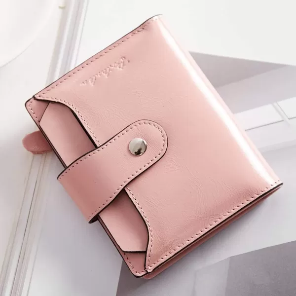 BOSTANTEN Women Leather Wallet RFID Blocking Small Bifold Zipper Pocket Wallet Card Case Purse with ID Window