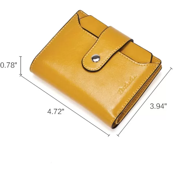BOSTANTEN Women Leather Wallet RFID Blocking Small Bifold Zipper Pocket Wallet Card Case Purse with ID Window