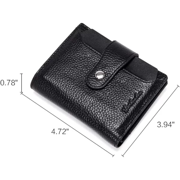 BOSTANTEN Women Leather Wallet RFID Blocking Small Bifold Zipper Pocket Wallet Card Case Purse with ID Window