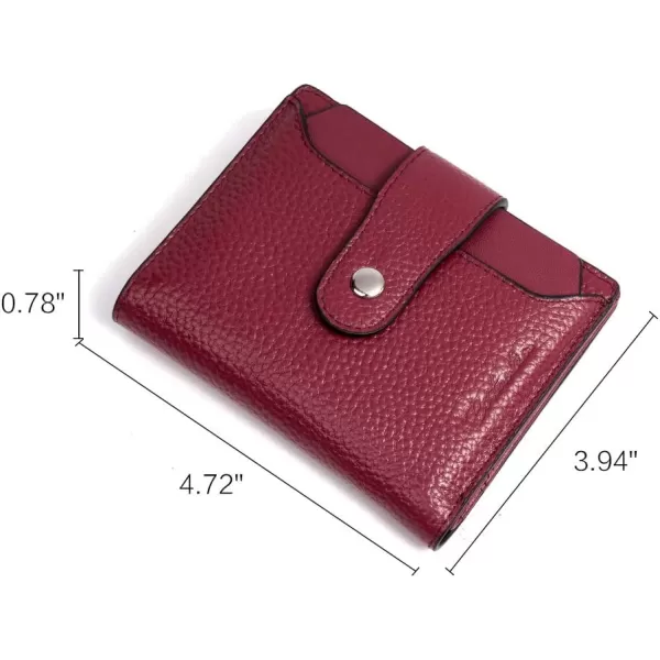 BOSTANTEN Women Leather Wallet RFID Blocking Small Bifold Zipper Pocket Wallet Card Case Purse with ID Window
