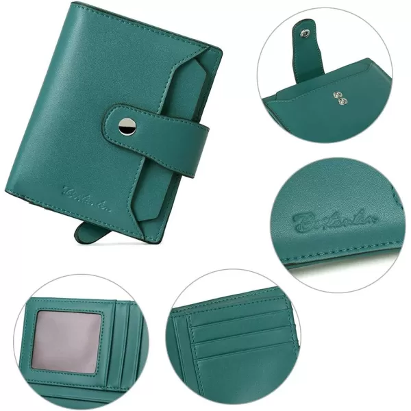 BOSTANTEN Women Leather Wallet RFID Blocking Small Bifold Zipper Pocket Wallet Card Case Purse with ID Window