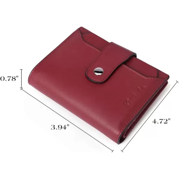 BOSTANTEN Women Leather Wallet RFID Blocking Small Bifold Zipper Pocket Wallet Card Case Purse with ID Window