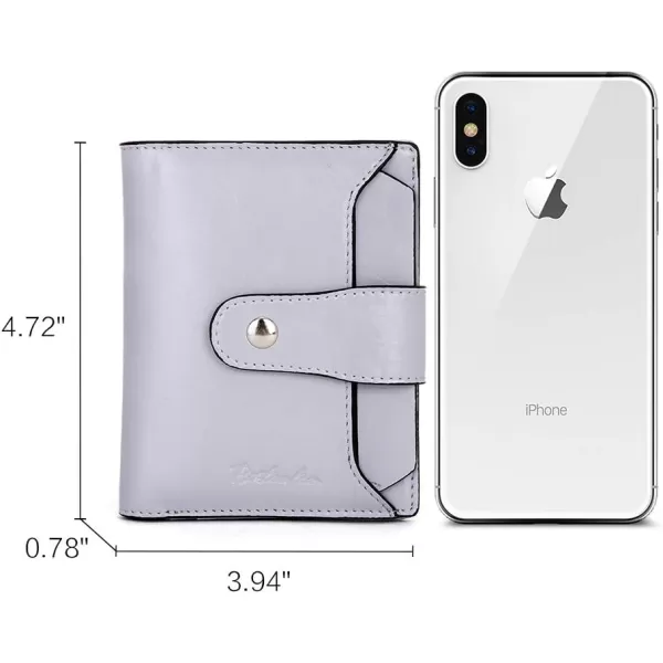 BOSTANTEN Women Leather Wallet RFID Blocking Small Bifold Zipper Pocket Wallet Card Case Purse with ID Window