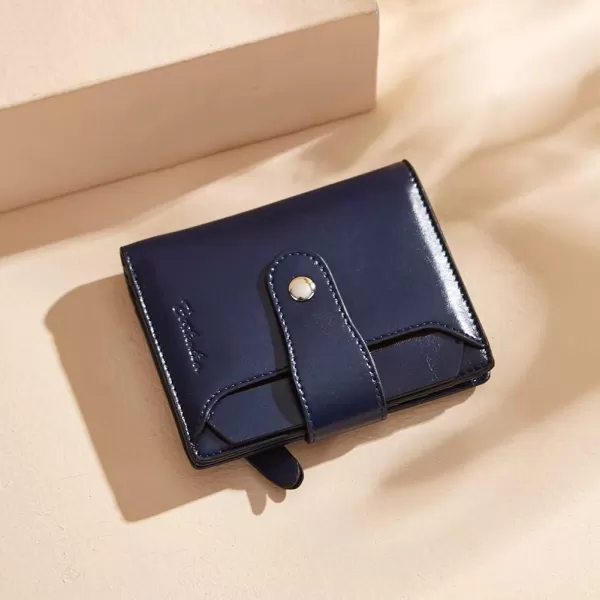 BOSTANTEN Women Leather Wallet RFID Blocking Small Bifold Zipper Pocket Wallet Card Case Purse with ID Window