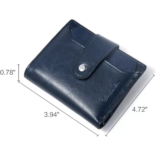 BOSTANTEN Women Leather Wallet RFID Blocking Small Bifold Zipper Pocket Wallet Card Case Purse with ID Window