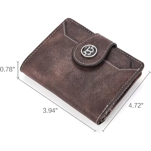 BOSTANTEN Women Leather Wallet RFID Blocking Small Bifold Zipper Pocket Wallet Card Case Purse with ID Window