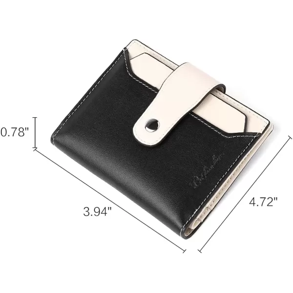 BOSTANTEN Women Leather Wallet RFID Blocking Small Bifold Zipper Pocket Wallet Card Case Purse with ID Window