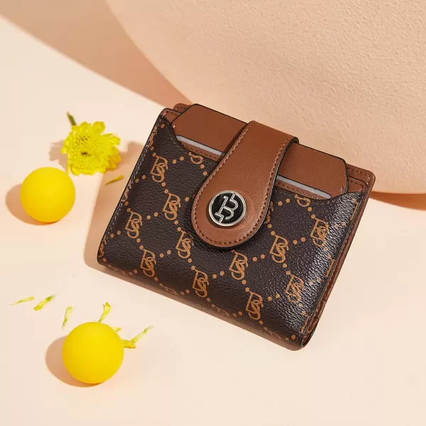 BOSTANTEN Women Leather Wallet RFID Blocking Small Bifold Zipper Pocket Wallet Card Case Purse with ID Window