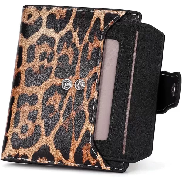 BOSTANTEN Women Leather Wallet RFID Blocking Small Bifold Zipper Pocket Wallet Card Case Purse with ID Window