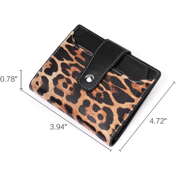 BOSTANTEN Women Leather Wallet RFID Blocking Small Bifold Zipper Pocket Wallet Card Case Purse with ID Window