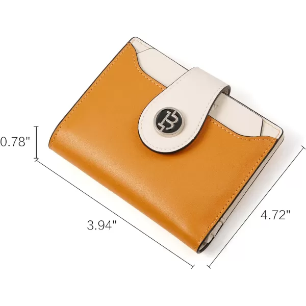 BOSTANTEN Women Leather Wallet RFID Blocking Small Bifold Zipper Pocket Wallet Card Case Purse with ID Window
