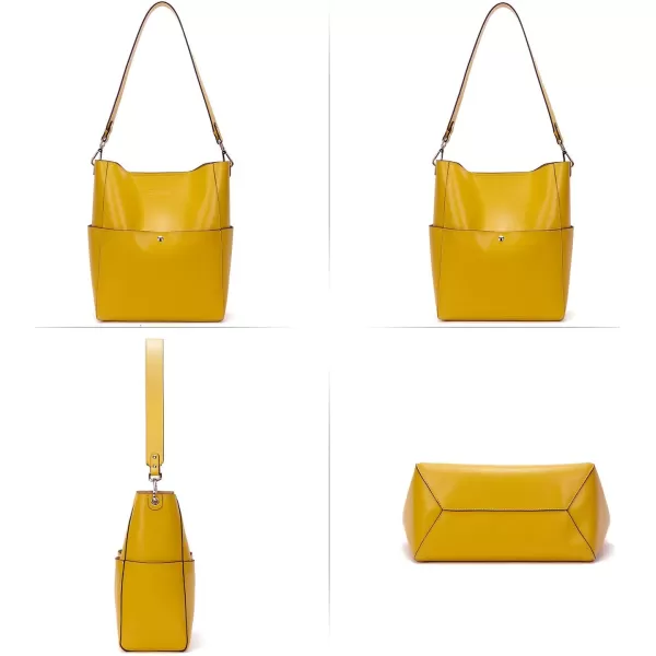 BOSTANTEN Women's Leather Designer Handbags Tote Purses Shoulder Bucket Bags