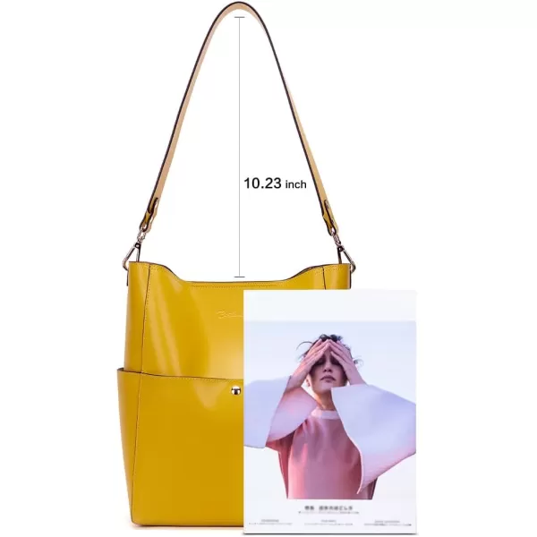 BOSTANTEN Women's Leather Designer Handbags Tote Purses Shoulder Bucket Bags